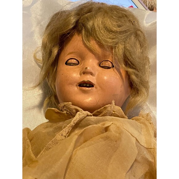 Vintage 1930s Ideal All Composition Shirley Temple 18" Marked Doll Adorable! - Picture 6 of 7